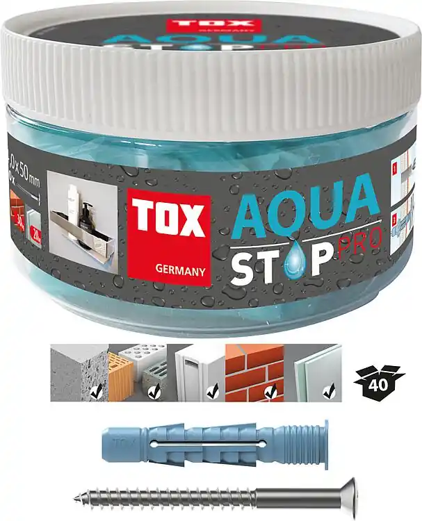 Schnäppchen TOX Allzweckdübel Aqua Stop Pro 6x38 mm + Schraube in Runddose VPE 40