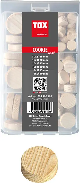 TOX Miniset Querholzplättchen Coockie wood 82-teilig Bestseller