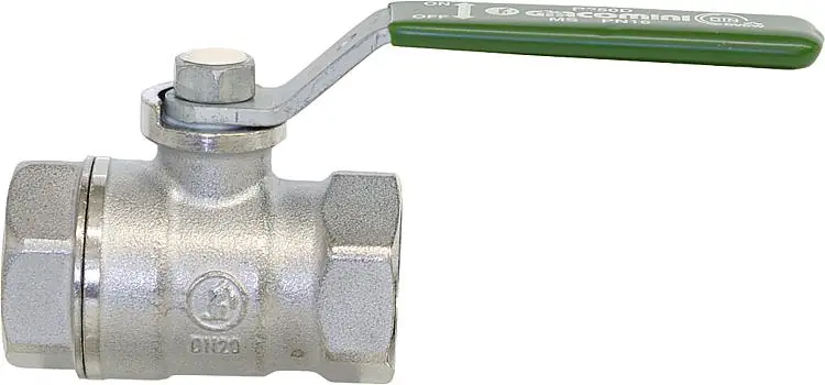 Versand Am Gleichen Tag Trinkwasser-Kugelhahn R250W IG/IG 1 1/2" Messing verchromt / Hebelgriff