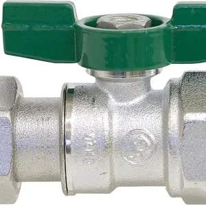 Trinkwasser-Kugelhahn R251P IG/Überw. 1"x 1" Messing verchromt/ Flügelgriff Garantierte Lieferung