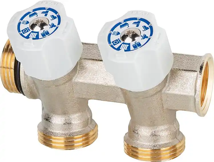 Trinkwasserverteiler 2-fach DN 20 (3/4") x Eurokonus, Easy Lock, DVGW geprüft Direktkauf
