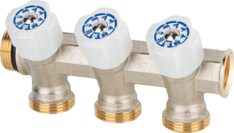 Top-Seller Trinkwasserverteiler 3-fach DN 20 (3/4") x Eurokonus, Easy Lock, DVGW geprüft