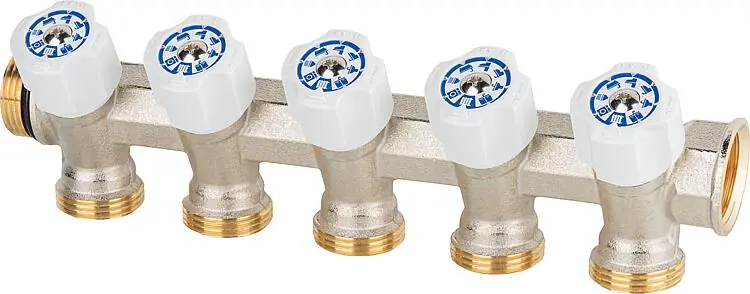 Neuheit Trinkwasserverteiler 5-fach DN 20 (3/4") x Eurokonus, Easy Lock, DVGW geprüft