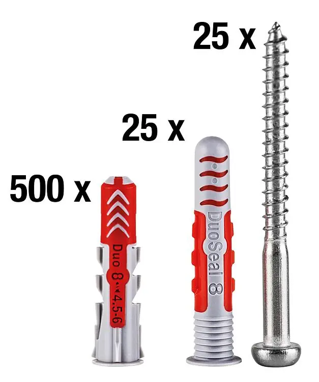 Sichere Zahlung Vorteilspaket Fischer DuoPower + DuoSeal ø 8 mm, Inhalt 550 Stk.
