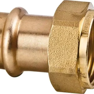 Preisknaller Viega Sanpress-Verschraubung mit V-Kontur 15x1 aus Rotguss, flachdichtend