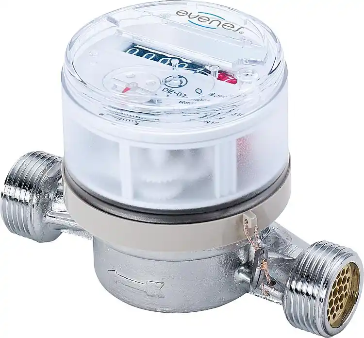 Warmwasserzähler EVENES Q3 2,5, DN15(1/2"),Bl 110mm inkl.Beglaubigungsgebühr Echt