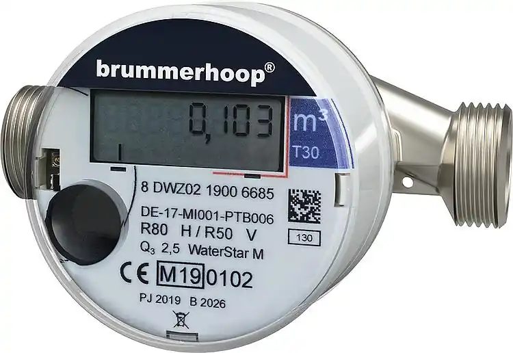 Preis Gesenkt Wasserzähler Kaltwasser 30C DN15 M-ETH Q3 2,5 m³, 110mm