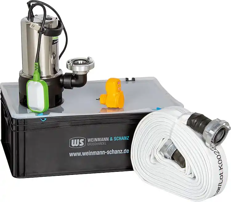 Preisknaller WS-Hochwasserbox inkl. Edelstahlpumpe und 20m Bauschlauch
