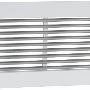 Abdeckgitter Set Design, Rahmen in weißKunststoff, Design-Stäbe Alu natur Typ AD Bestseller