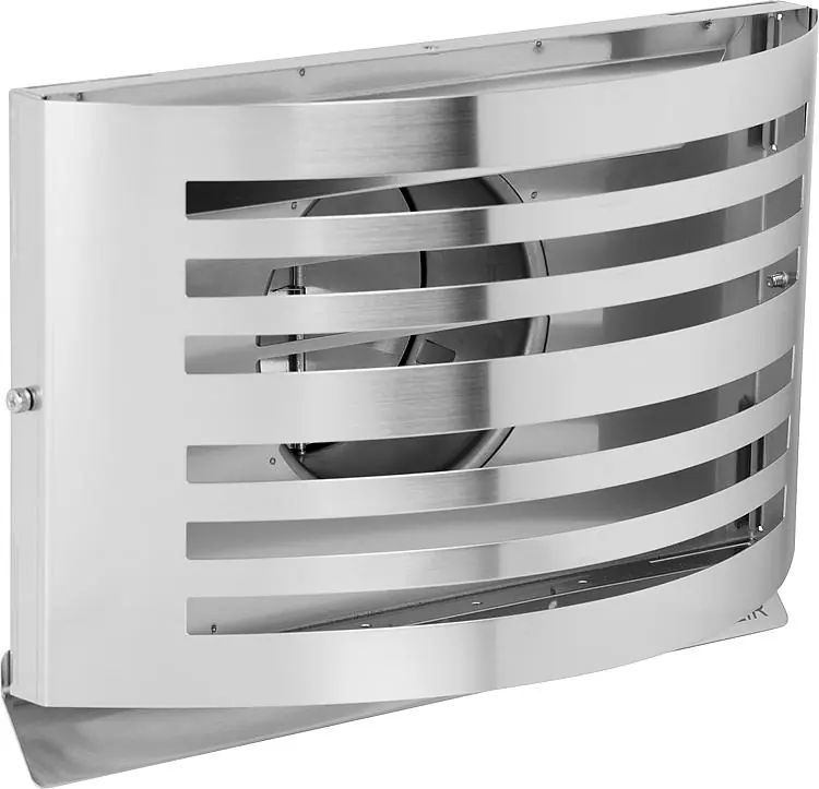 Abluftgitter Alfa 125 Edelstahl mit isolierter Rückstauklappe Edelstahl 304 Neu Im Sortiment