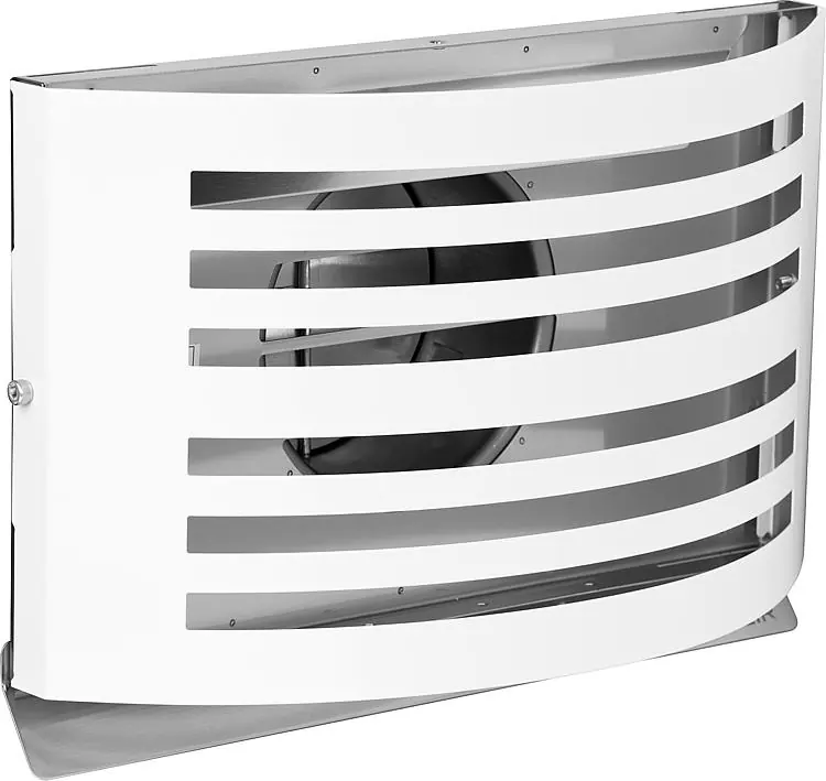 Top-Seller Abluftgitter Alfa 125 Weiß RAL 9010 m.isolierter Rückstauklappe Edelstahl 304