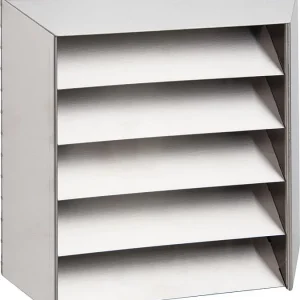 Wochenendangebot Außengitter mit Lamellen, V2A Anschluss 100 mm, Außenmaß 230 x 205 mm