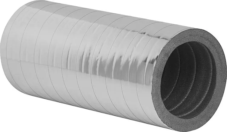 Dämmrohr DN125, L=1000mm mit Alubeschichtung, 20mm Wandstärke Günstig