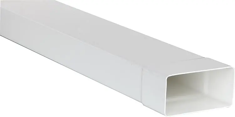 Sonderaktion Flachrohr System 100 110 x 53 mm, weiß Länge 1,0 m mit Muffe