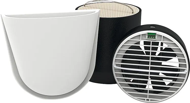 Direktkauf Fertigstellungsset Smart Fan best.aus Lüftungseinheit, Innenblende Standard weiß