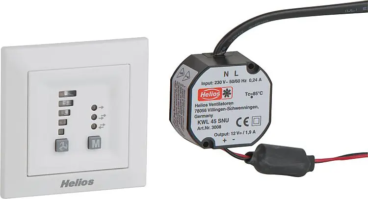Highlight KWL 45 STS-UP Helios Steuerung zum Einbau in UP-Dose