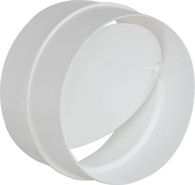 Top-Seller Innenverbinder DN 100mm weiß mit Rückstauklappe, rund
