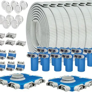 Neuheit Installations-Starterpaket für zentrale Lüftungsanlagen, Flachrohr 52 x 132 mm, für 10 Luft-Ein-/Auslässe
