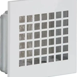 Preisknaller Lüftungsgitter mit Fliegendraht und Einbaurahmen, 100 mm x 100 mm Stahlblech wei