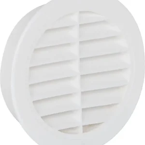 Lüftungsgitter rund mit Fliegendraht, Kunststoff 100 mm, weiß Begrenztes Angebot