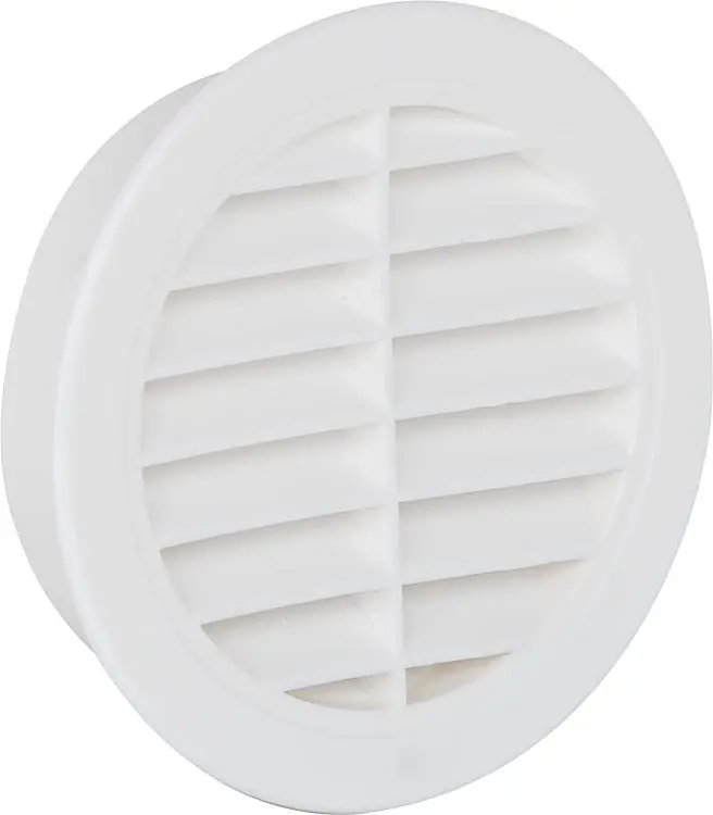 Lüftungsgitter rund mit Fliegendraht, Kunststoff 100 mm, weiß Begrenztes Angebot