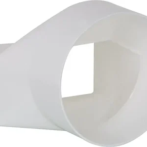 Übergangsstück FLÜR 100 100 mm auf 100 x 50 mm, Kunststoff weiß Schnäppchen
