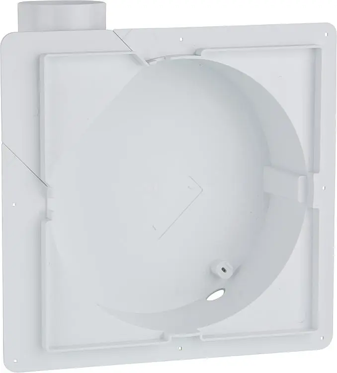 Markenprodukt Unterputzgehäuse EVENES Typ UK Ausblasstutzen setlich NW75,Ein- bautiefe 83mm