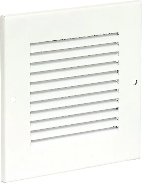 Markenware Wetterschutzgitter weiß lackiert H/B 138 x 138 mm Metall m.Insektenschutz u.Bef