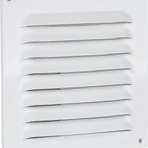 Wetterschutzgitter,Alu weiß 150x150 mm mit Insektenschutz Schrauben und Dübeln Online Kaufen