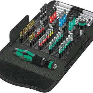 Bit-Set WERA 52-teilig mit Bithalter und Stiftschlüssel-Set in Textilbox Ausverkauf