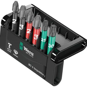 Bit-Set WERA 6-teilig Phillips, Pozidriv, TORX® für Kraftschrauber, Impaktor, diamantbeschichtet Super-Preis