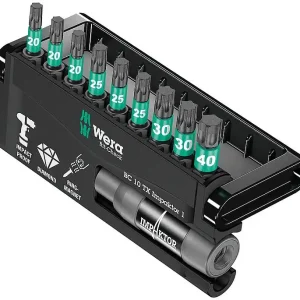 Bitset WERA Bit-Check Impaktor 1 10-teilig Innen- TORX® mit Impaktor, diamantbeschichtet, Halter Nur Für Kurze Zeit