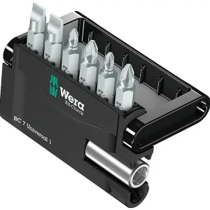 Bitset WERA Bit-Check Universal 1 7-teilig mit Universalhalter Zertifiziert