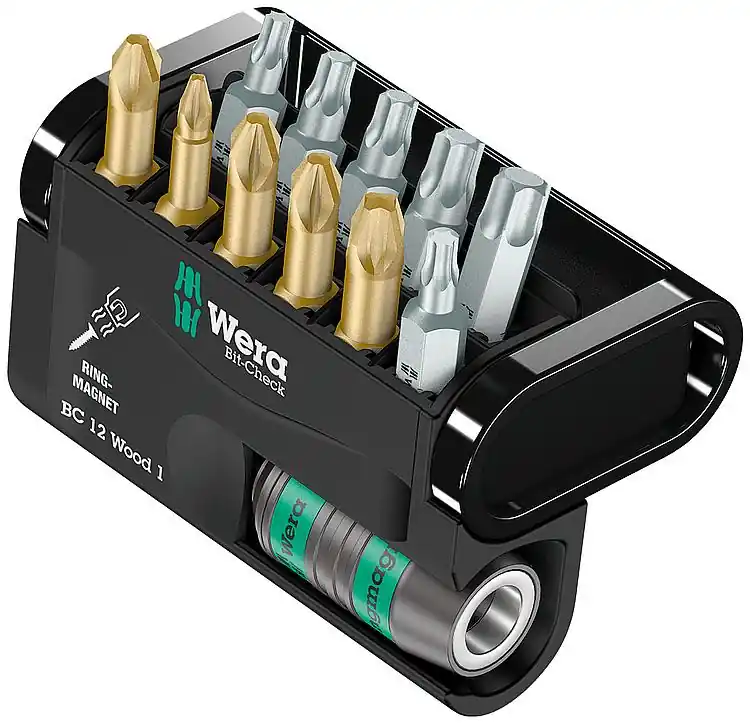 Bitset WERA Bit-Check Wood 1 12-teilig mit Universalhalter Mega-Angebot