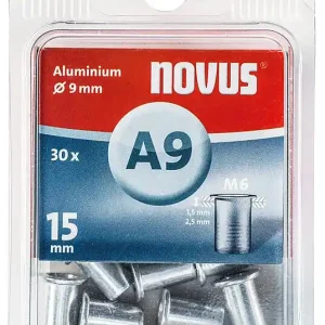 Zertifiziert Blindnietmutter Typ A9M6 Alu 9 x 15 mm VPE = 30 Stück