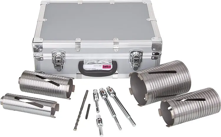 Begrenztes Angebot Diamant-Bohrkronen-Set Mauerwerk, 10-teilig, 52-112mm