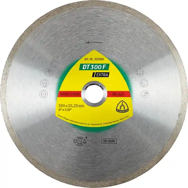 Neue Kollektion Diamant-Trennscheibe KLINGSPOR DT 300 F EXTRA 115 x 22,23 mm geschlossener Rand