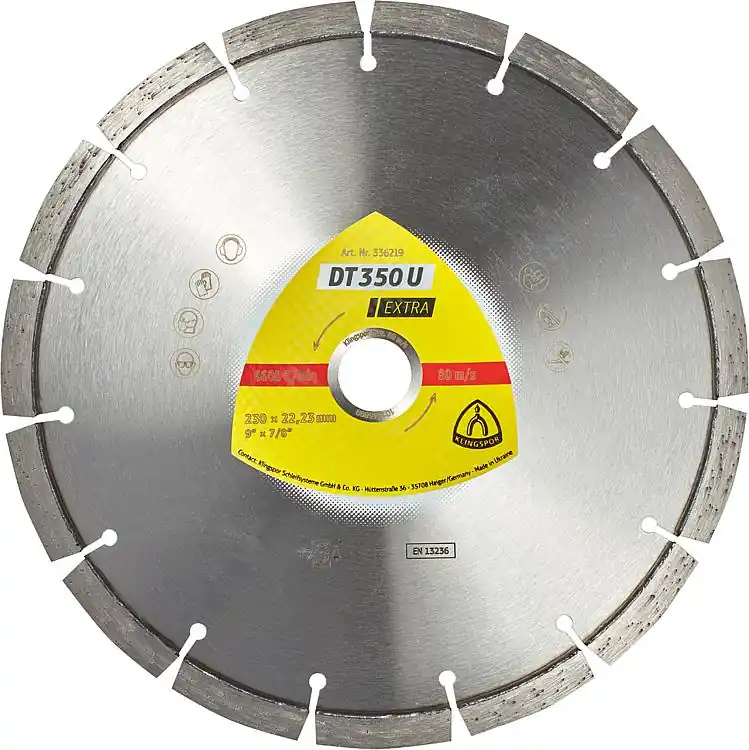 Top-Angebot Diamant-Trennscheibe KLINGSPOR DT 350 U EXTRA 230 x 22,23 mm Standardverzahnung 15 Segmente