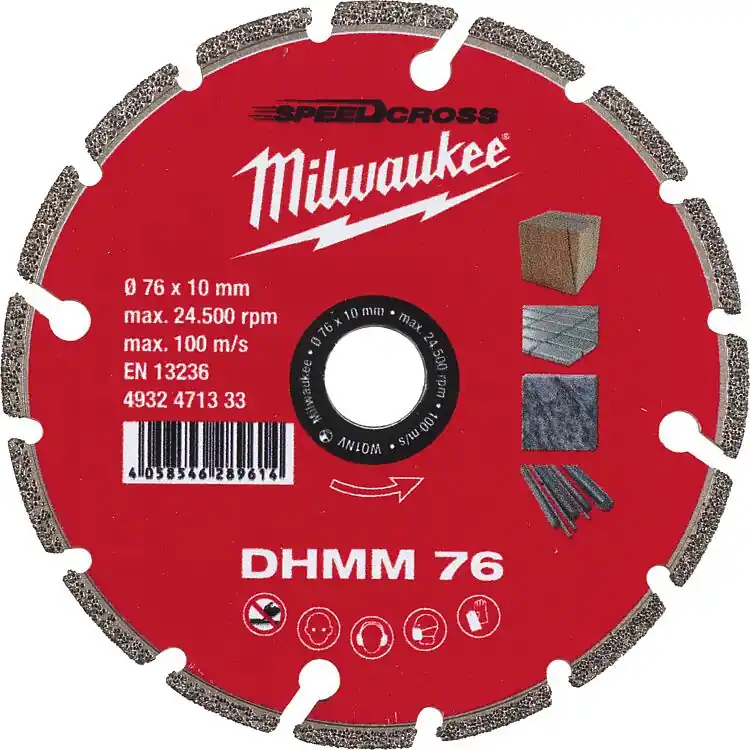 Diamanttrennscheibe Milwaukee DHMM Ø 76 x 10 x 1,2 mm Billig