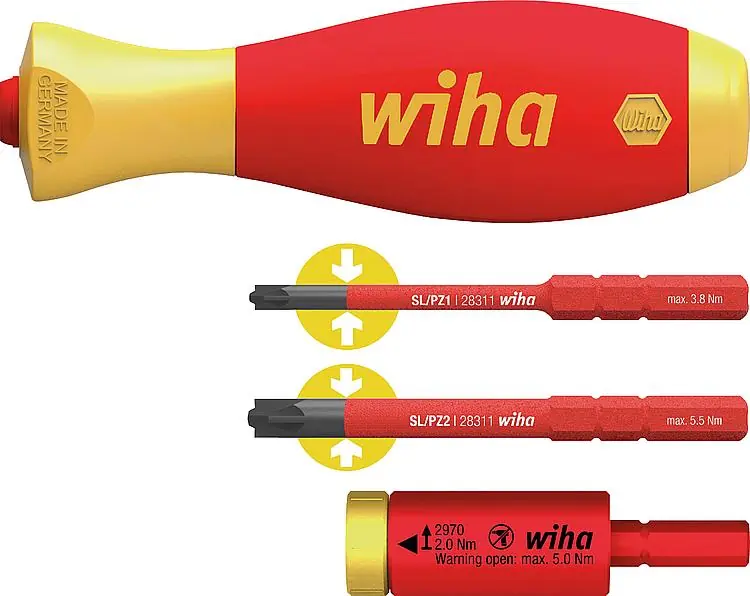 Drehmoment-Set Wiha® easyTorque Adapter electric, 2,0 Nm, 4-teilig Geprüft