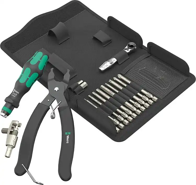 Markenware Fahrrad-Set WERA Kettennieter Werkstatt-Set, 20 teilig