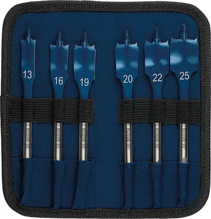 Aktuell Flachfräsbohrer BOSCH 6-teilig Expert SELFCUT Ø 13/16/19/20/22/25mm, Länge 152 mm mit 1/4" Sechskantaufnahme