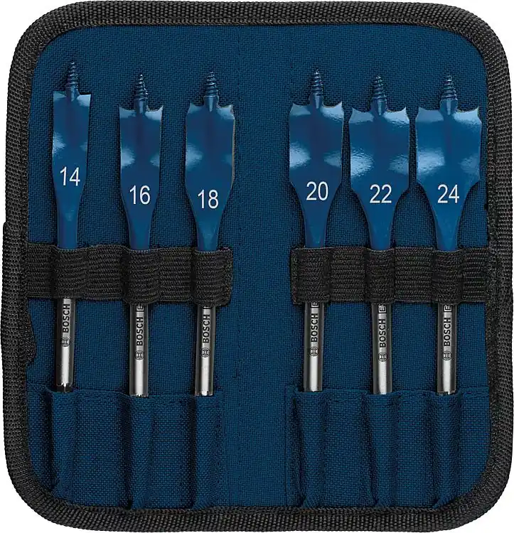 Expressversand Flachfräsbohrer BOSCH 6-teilig Expert SELFCUT Ø 14/16/18/20/22/24mm, Länge 152 mm mit 1/4" Sechskantaufnahme