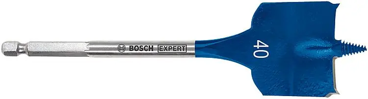 Zertifiziert Flachfräsbohrer BOSCH® EXPERT SELFCUT Speed Ø 40,0 x 152 mm mit 1/4" Sechskantaufnahme