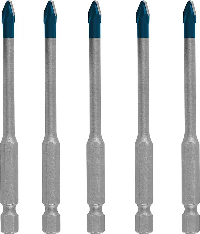 Fliesenbohrer-Set BOSCH 5-teilig HardCeramic Ø 5 mm, Länge 90mm mit 1/4" Sechskantaufnahme Begrenztes Angebot