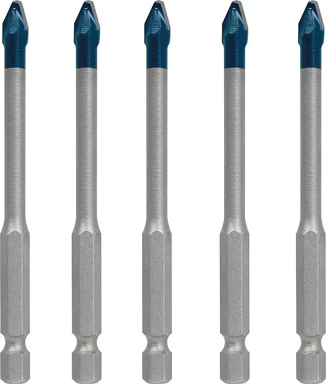 Fliesenbohrer-Set BOSCH 5-teilig HardCeramic Ø 6 mm, Länge 90mm mit 1/4" Sechskantaufnahme Aktuell
