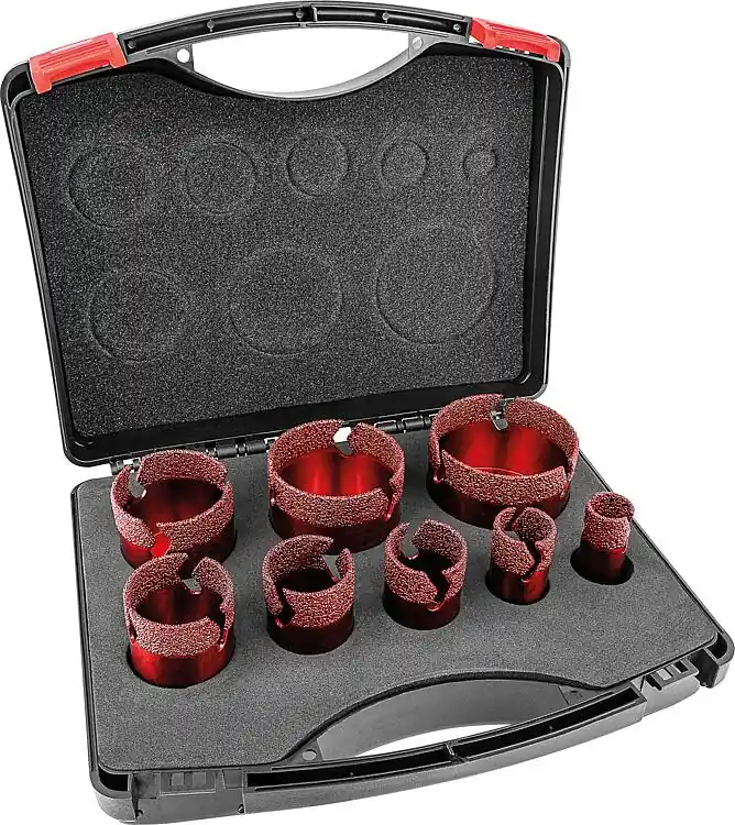 Jetzt Kaufen Fliesenbohrkronenset Soldia 8-teilig, 20,25,32,35,40,50,60,68 mm, Aufnahme M14, trocken