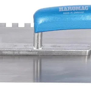 Meistverkauft Glättekelle HAROMAC 10x10 gezahnt 280mm rostfrei blaues Heft