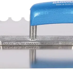 Glättekelle HAROMAC halbrund gezahnt, rostfrei 280x130x0,7mm Wochenendangebot
