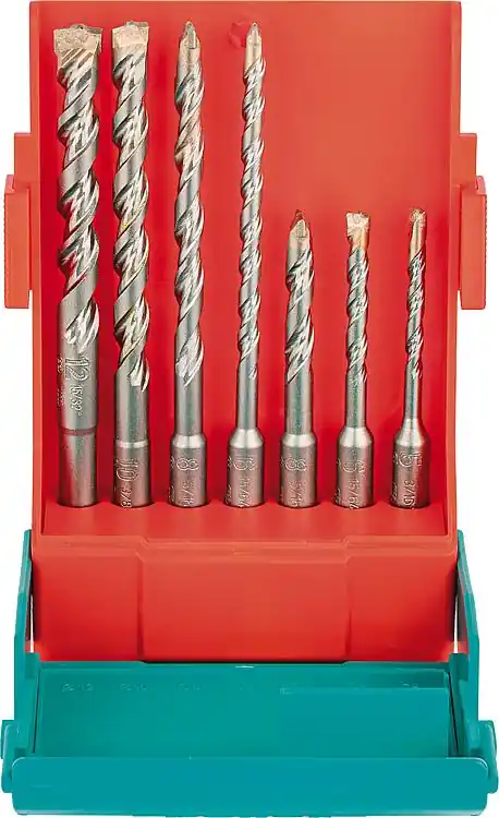 Markenware Hammerbohrer HELLER® 7-tlg. BIONIC Pro mit SDS-Plus Aufnahme Ø 5/6/6/8/8/10/12 mm